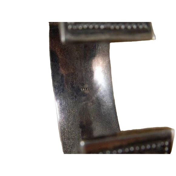 Huge Sterling Silver Wide Cuff Bracelet Bangle - Picture 8 of 9